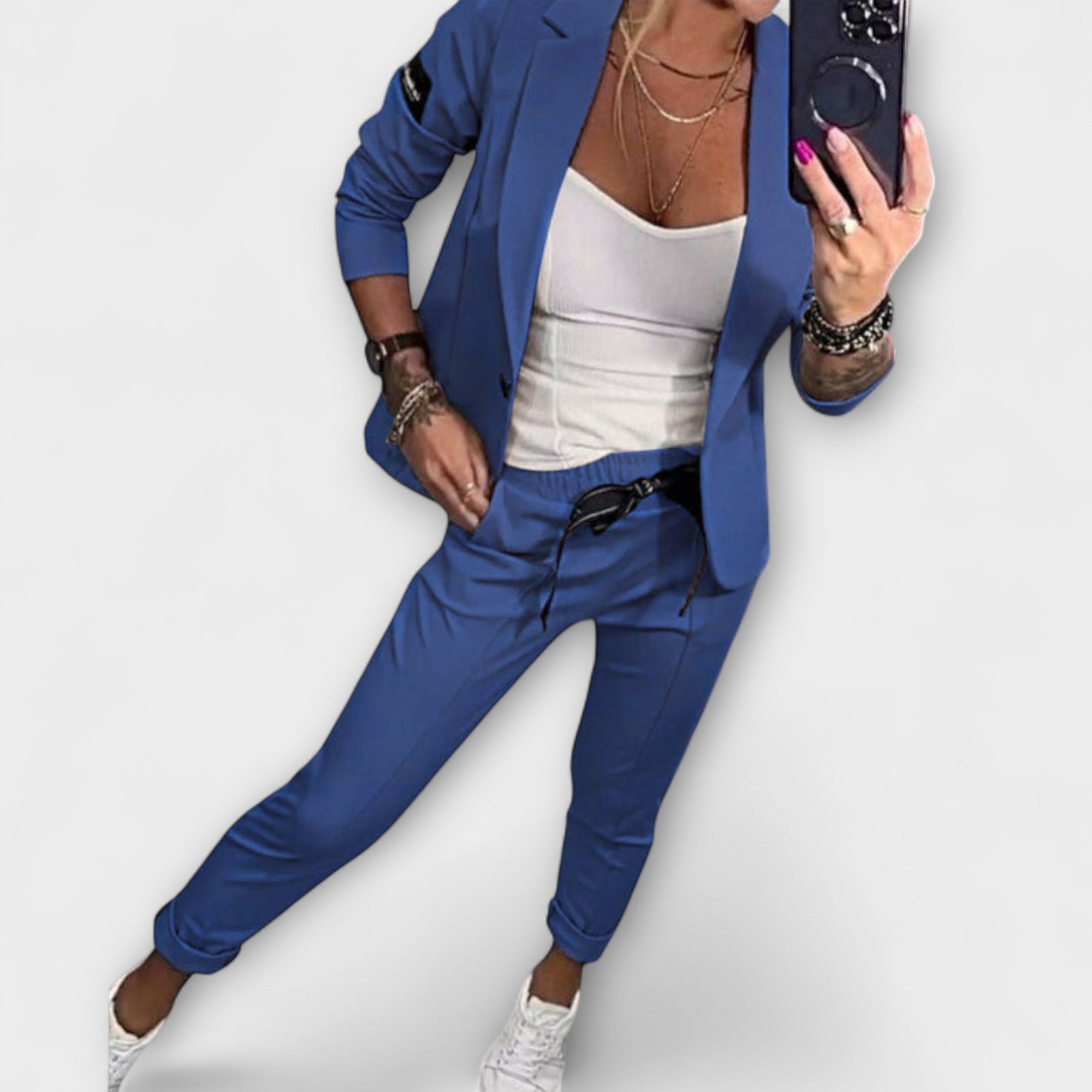 Vionne | Elegant Set of Top, Jacket, and Trousers