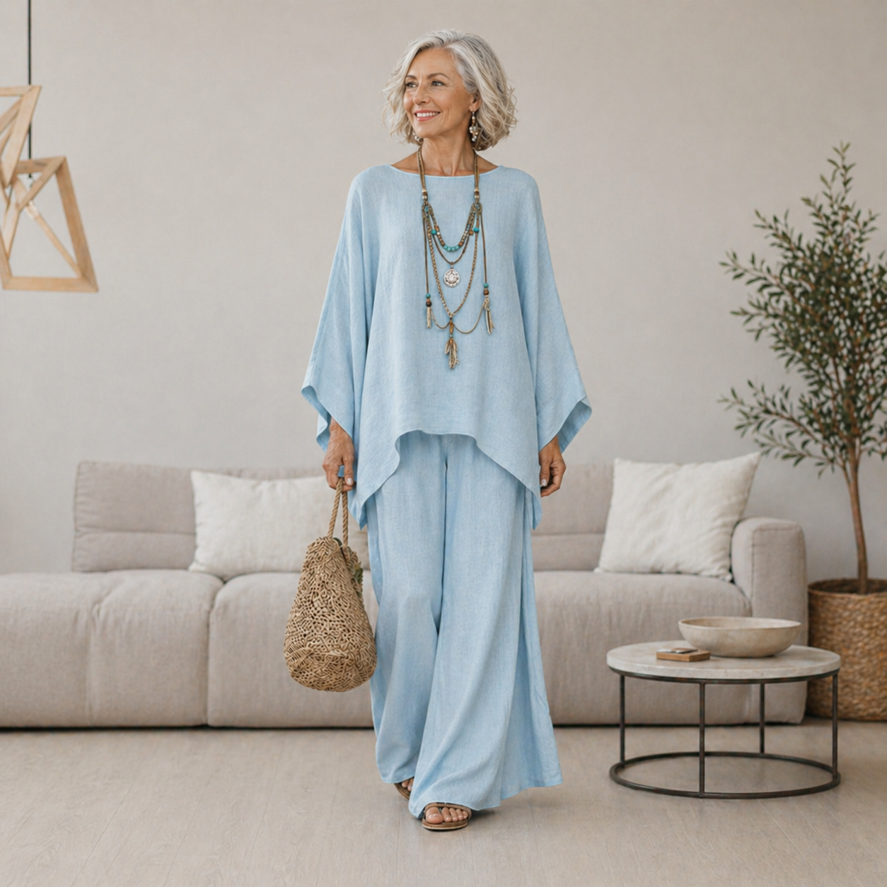 Celeste | Elegant Linen Two-Piece Set