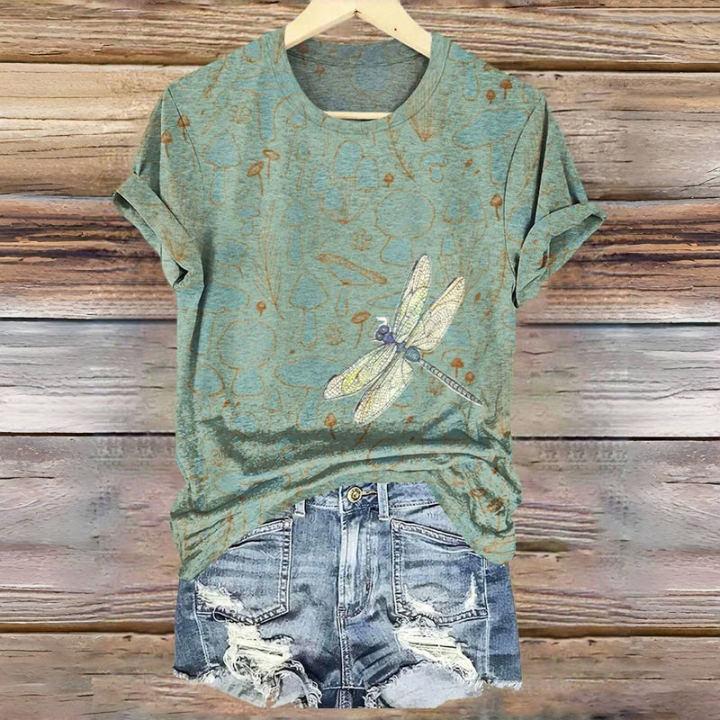 Lara - Vintage Libel Print T-Shirt