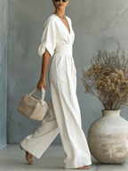 Alora | Essential V-Neck Jumpsuit