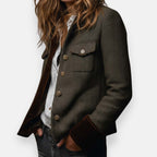 Geraldine – Tweed Jacket with Velvet Details