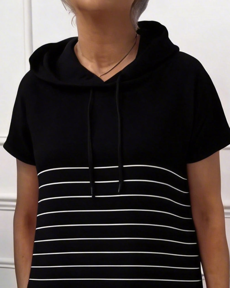 Gavellea - Striped Hooded Dress