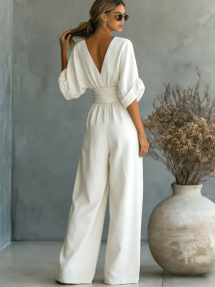 Alora | Essential V-Neck Jumpsuit