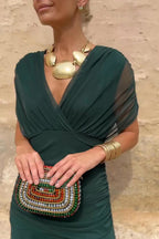 Louise | Elegant Maxi Party Dress with V-Neck