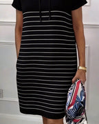 Gavellea - Striped Hooded Dress