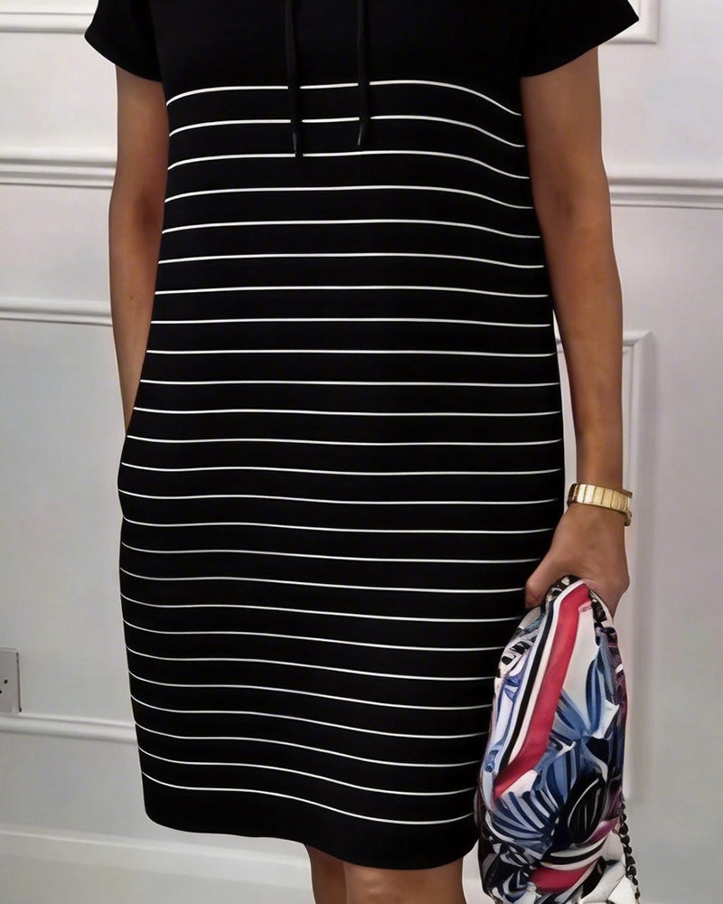 Gavellea - Striped Hooded Dress