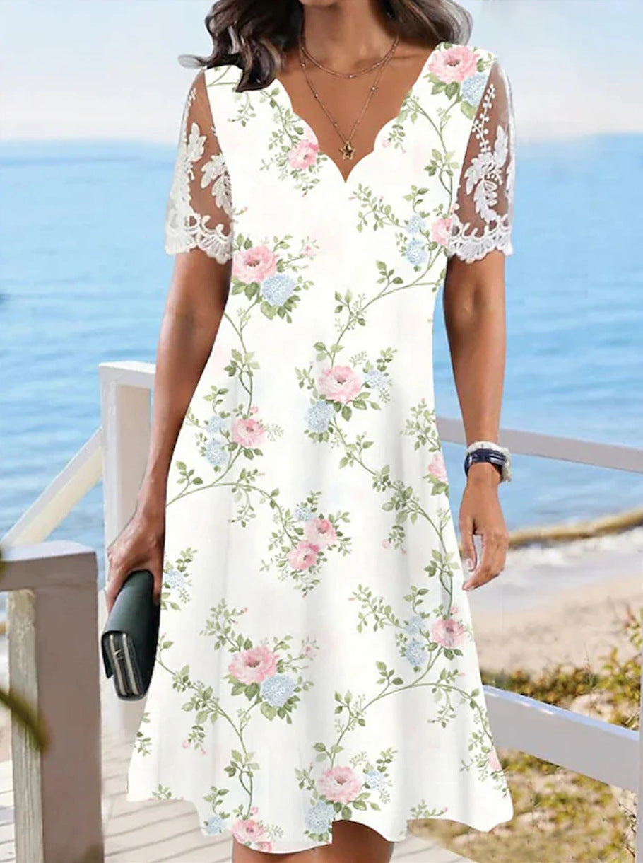 Eleanora | Lace Sleeve Dress