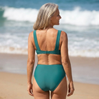 Hilde - High-Waisted Solid Colour Swimsuit