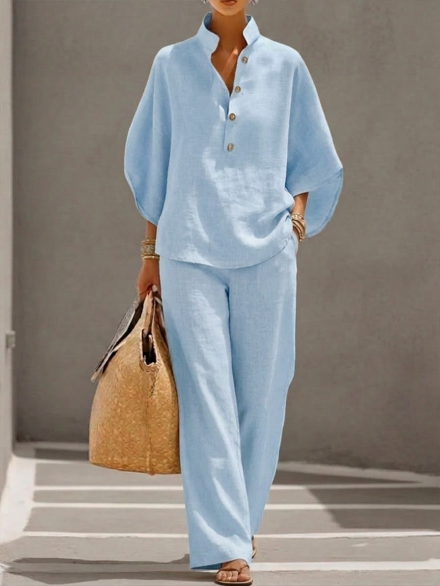 Mariel | Complete with Batwing Sleeves and Wide Trousers